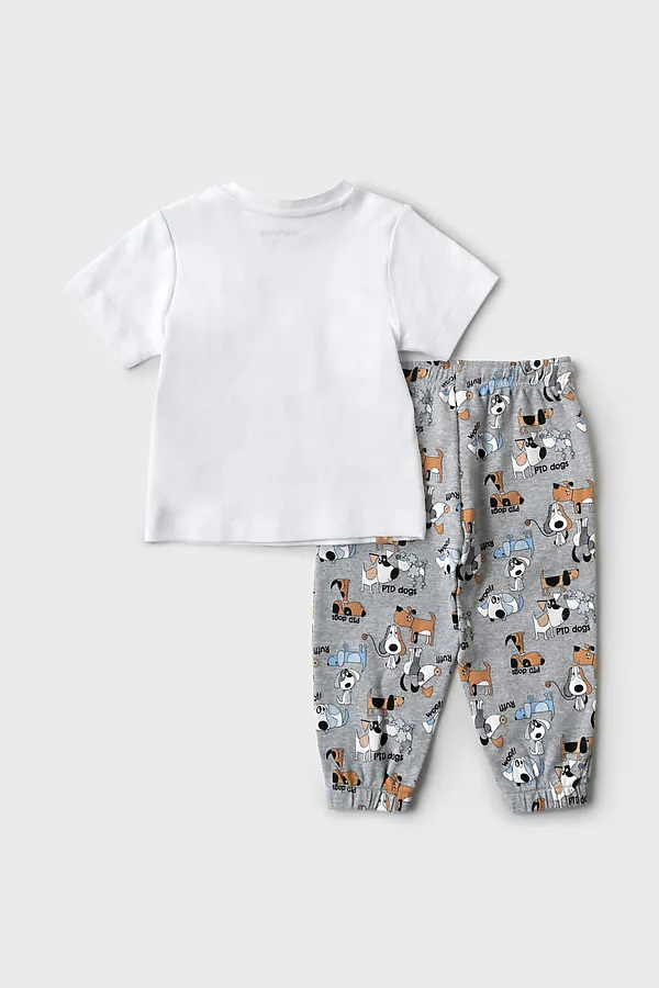 Комплект детский трикотажный для мальчиков: джемпер (футболка), брюки PLAYTODAY, разноцветный - фото 2