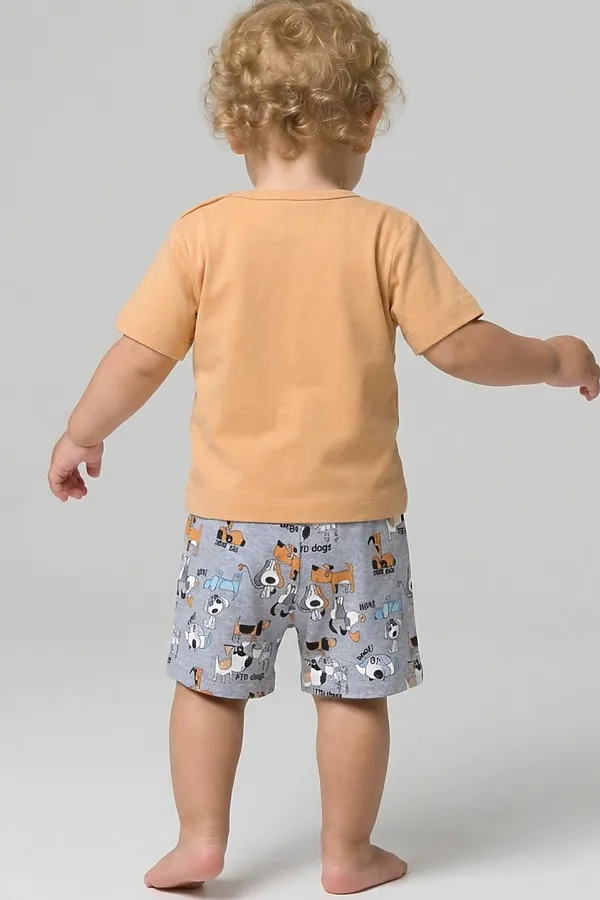 Комплект детский трикотажный для мальчиков: джемпер (футболка), шорты PLAYTODAY, разноцветный - фото 2