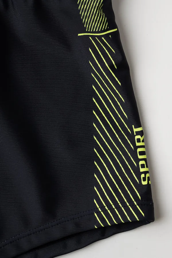 Плавки-шорты трикотажные для мальчиков, короткие PLAYTODAY, черный - фото 2