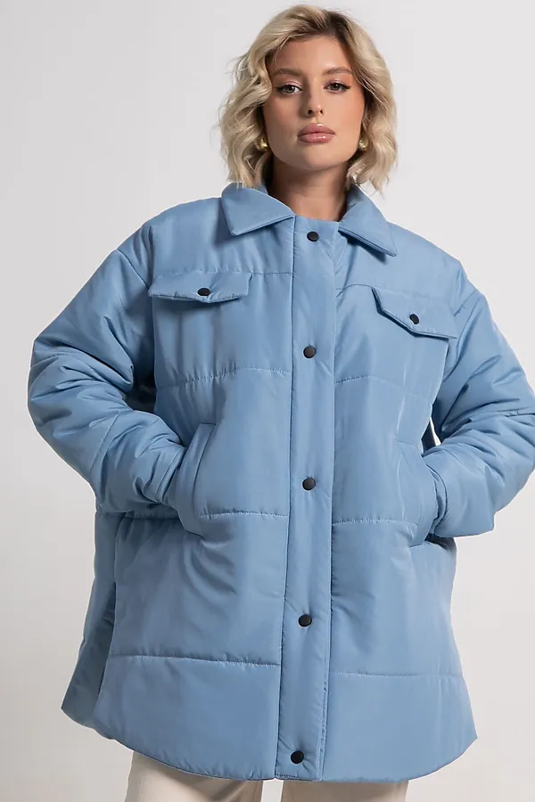 Куртка демисезонная Асель LADY TAIGA, голубая - фото 2
