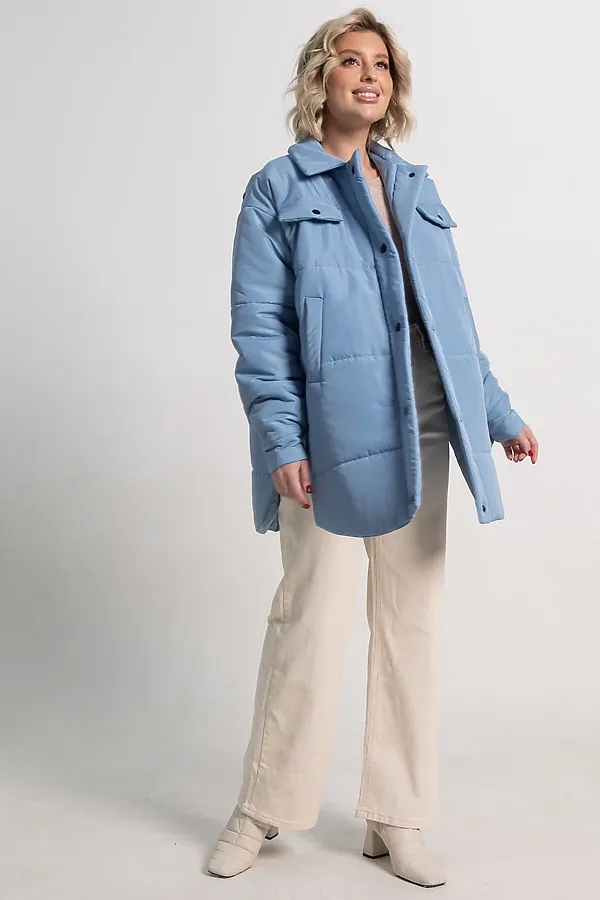 Куртка демисезонная Асель LADY TAIGA, голубая - фото 2
