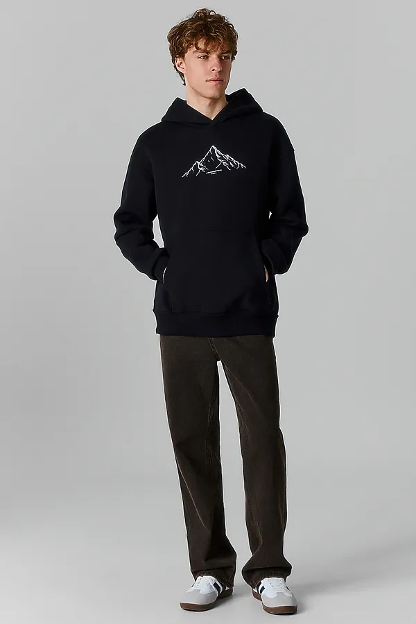 Худи мужское MARK FORMELLE, черный +печать1 - фото 2