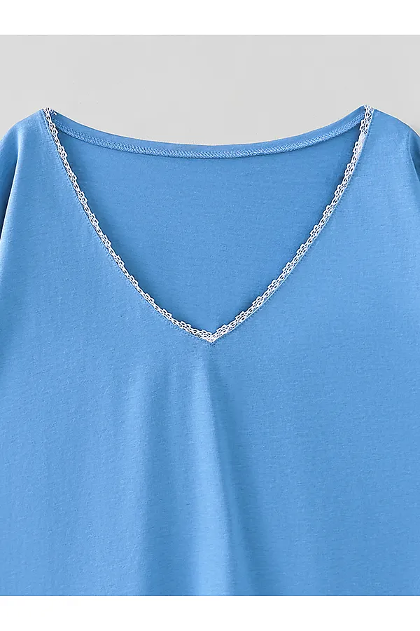 Комплект женский (футболка, шорты) MARK FORMELLE, св.синий +веточки на св.синем - фото 2