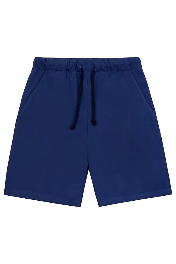 Шорты футер 2х нитка петля YOULALA, синий - фото 2
