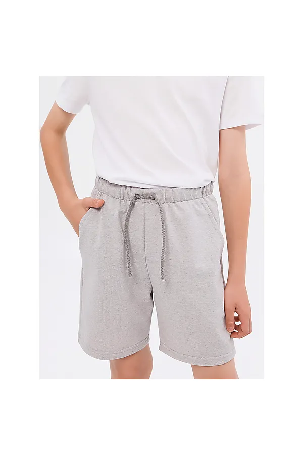 Шорты футер 2х нитка петля YOULALA, серый - фото 2