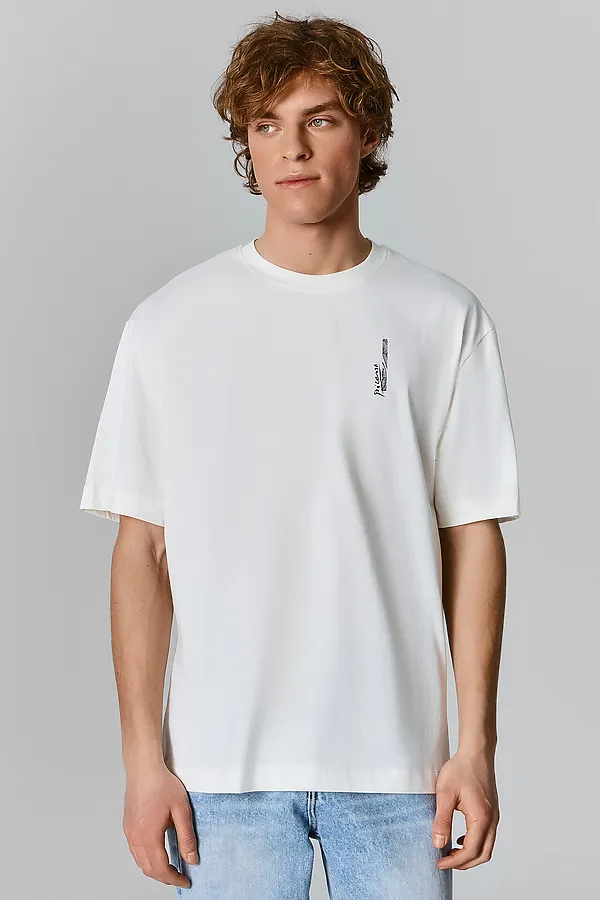 Футболка мужская MARK FORMELLE, св.молочный +печать3 - фото 2