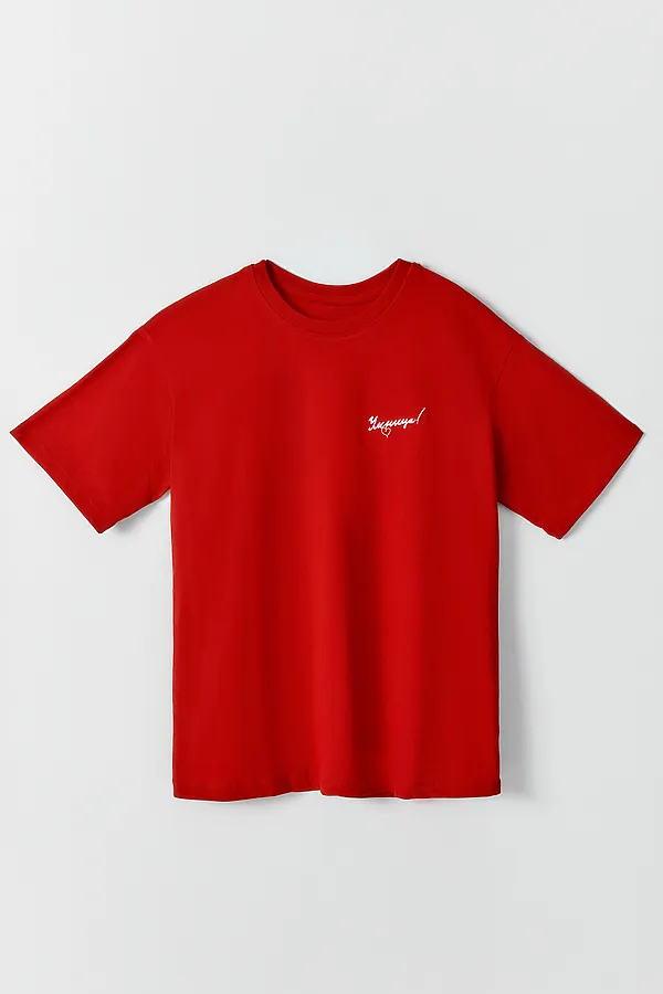 Футболка женская MARK FORMELLE, красная лава +печать - фото 2