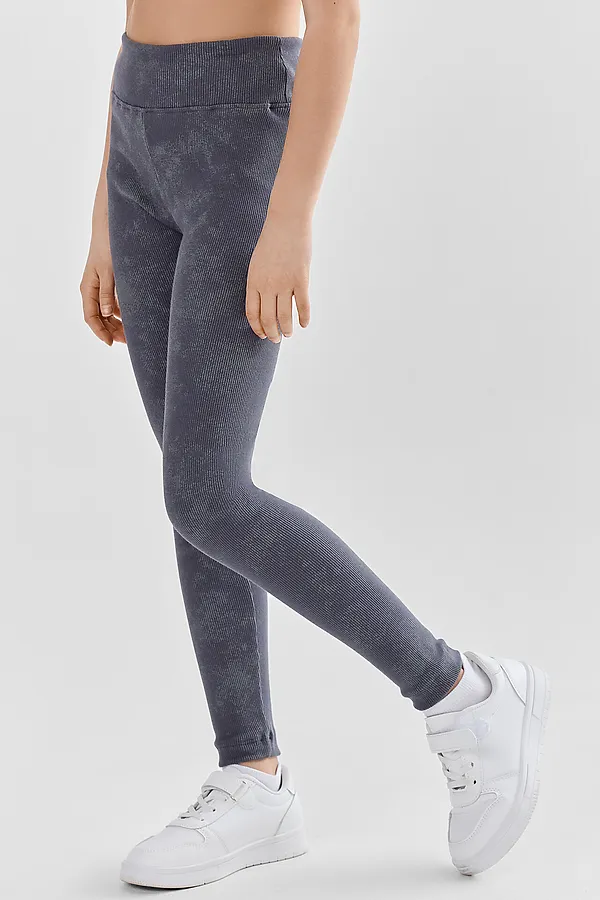 Леггинсы для девочек (2шт.) MARK FORMELLE, графитовый acid wash +розовый acid wash - фото 2