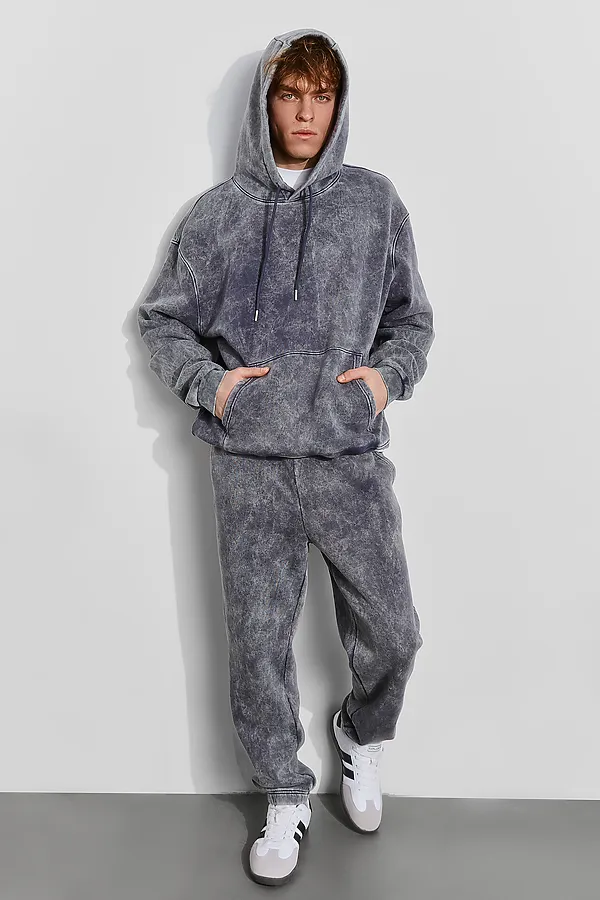 Комплект мужской (худи, джоггеры) MARK FORMELLE, acid wash графит1 - фото 2