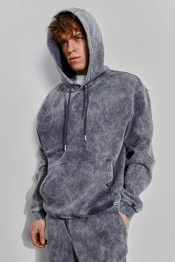 Комплект мужской (худи, джоггеры) MARK FORMELLE, acid wash графит1 - фото 2