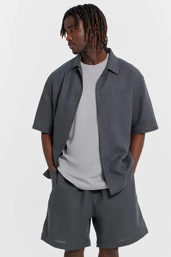 Комплект мужской (рубашка, шорты) MARK FORMELLE, сталь - фото 2