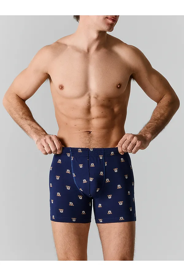 Трусы мужские MARK FORMELLE, бульдоги на т.синем - фото 2