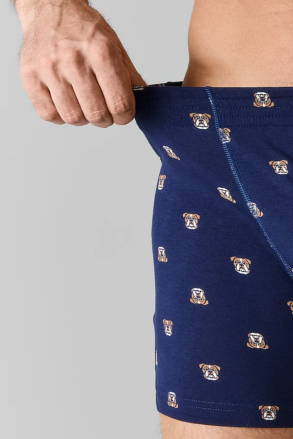 Трусы мужские MARK FORMELLE, бульдоги на т.синем - фото 2