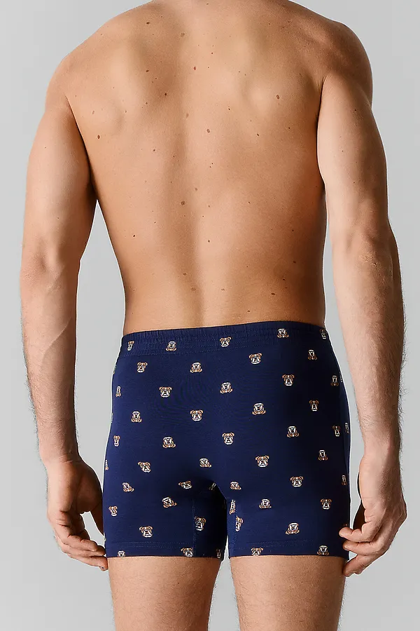 Трусы мужские MARK FORMELLE, бульдоги на т.синем - фото 2