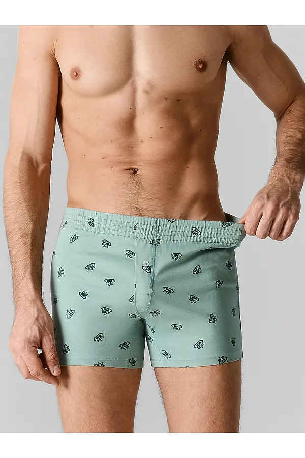 Трусы мужские MARK FORMELLE, биг босс на зеленом - фото 2