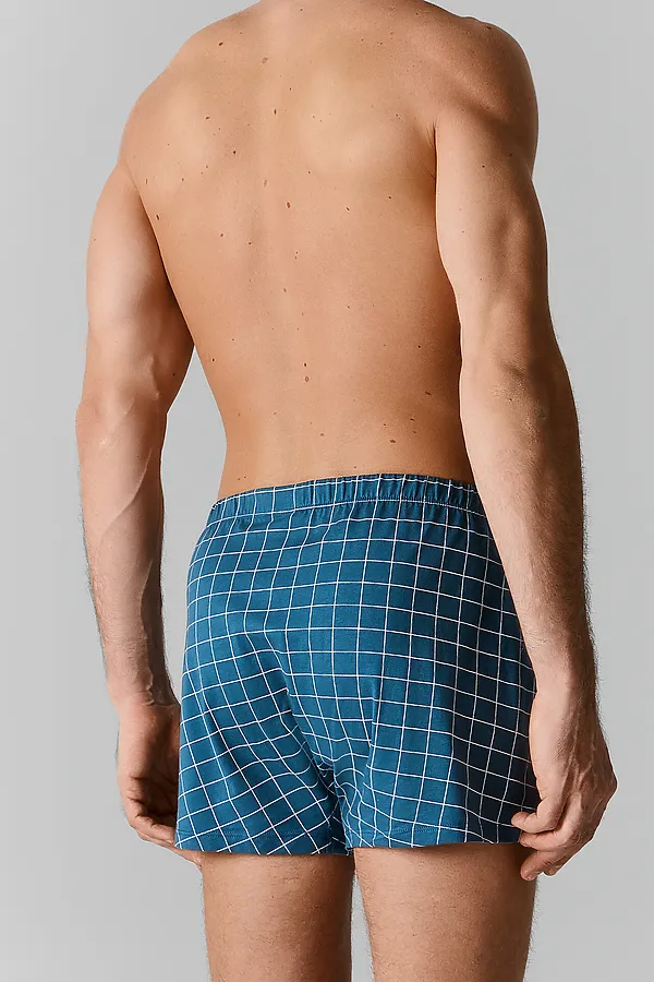 Трусы мужские MARK FORMELLE, клетка на морской волне - фото 2