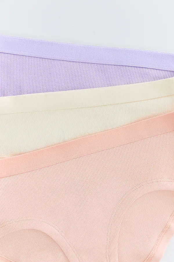 Трусы для девочек (3шт.) MARK FORMELLE, персиковый +св.молочный +св.лиловый - фото 2
