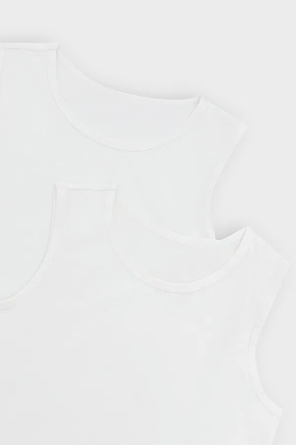 Майка  для мальчиков (2шт) MARK FORMELLE, белый +белый - фото 2