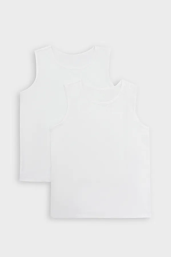 Майка  для мальчиков (2шт) MARK FORMELLE, белый +белый - фото 2
