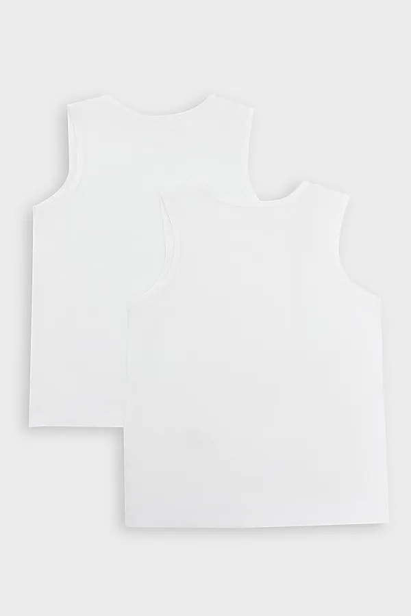 Майка  для мальчиков (2шт) MARK FORMELLE, белый +белый - фото 2
