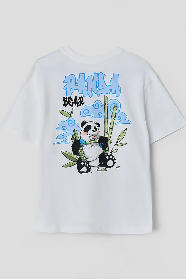 Комплект для мальчиков (джемпер, шорты) MARK FORMELLE, белый +большие панды - фото 2