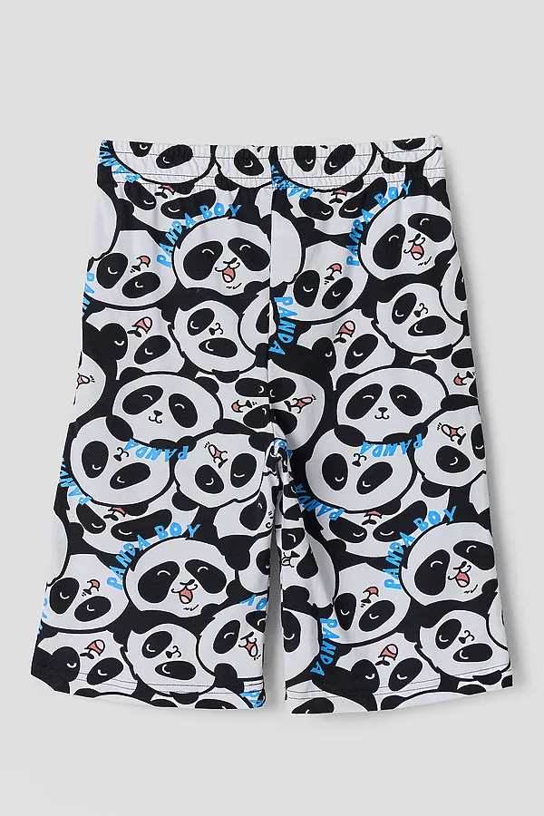 Комплект для мальчиков (джемпер, шорты) MARK FORMELLE, белый +большие панды - фото 2