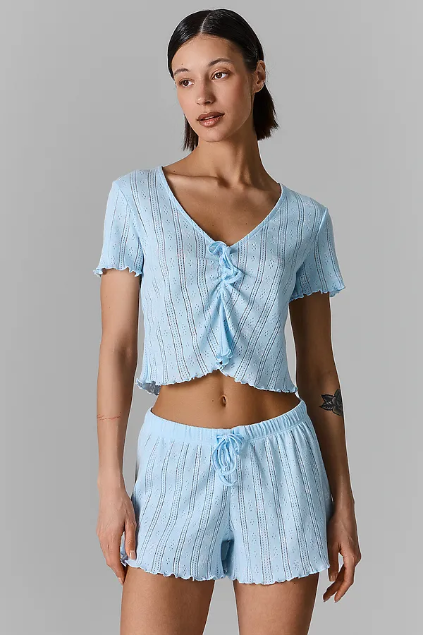 Комплект женский (блуза, шорты) MARK FORMELLE, мишки на голубом - фото 2