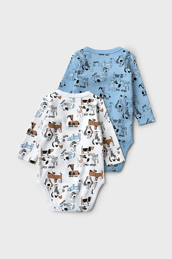 Боди детское трикотажное для мальчиков, 2 шт в комплекте PLAYTODAY, разноцветный - фото 2