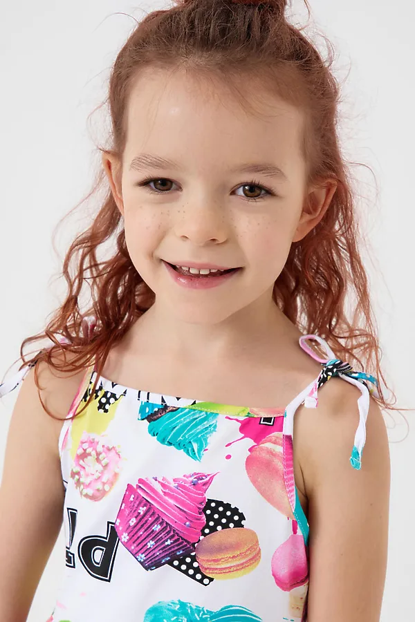 Сарафан трикотажный для девочек PLAYTODAY, разноцветный - фото 2