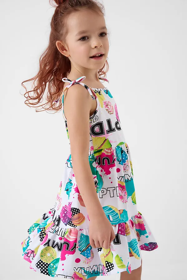 Сарафан трикотажный для девочек PLAYTODAY, разноцветный - фото 2