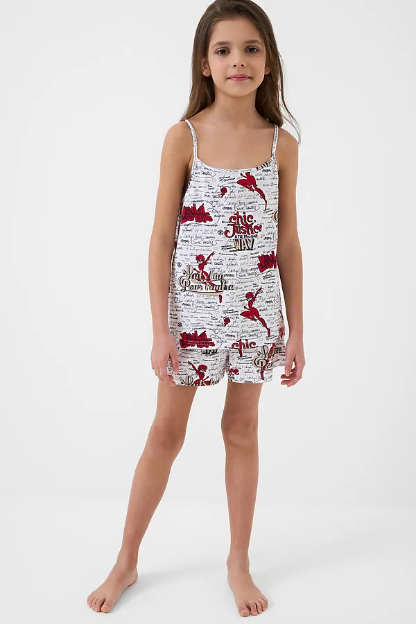 Пижама трикотажная для девочек PLAYTODAY, разноцветный - фото 2