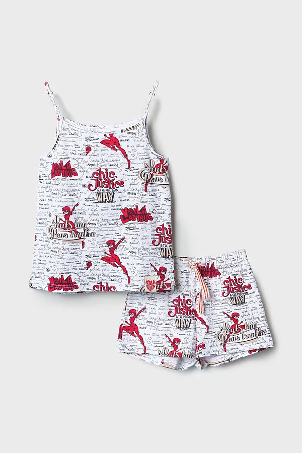 Пижама трикотажная для девочек PLAYTODAY, разноцветный - фото 2