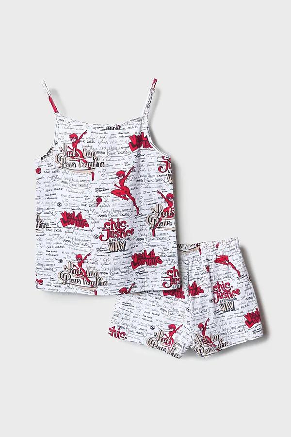 Пижама трикотажная для девочек PLAYTODAY, разноцветный - фото 2