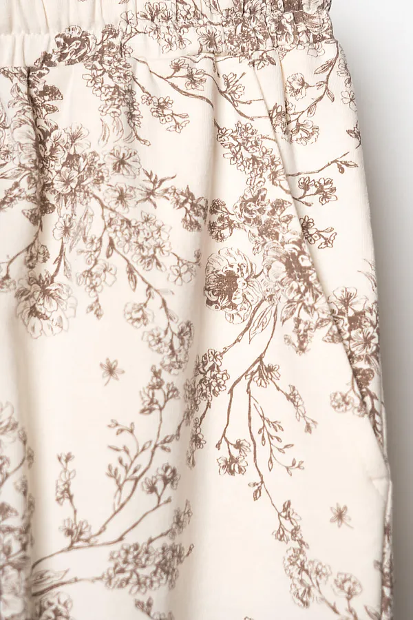 Пижама текстильная для женщин PLAYTODAY, молочный,коричневый - фото 2