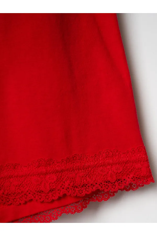 Пижама текстильная для женщин PLAYTODAY, красный - фото 2