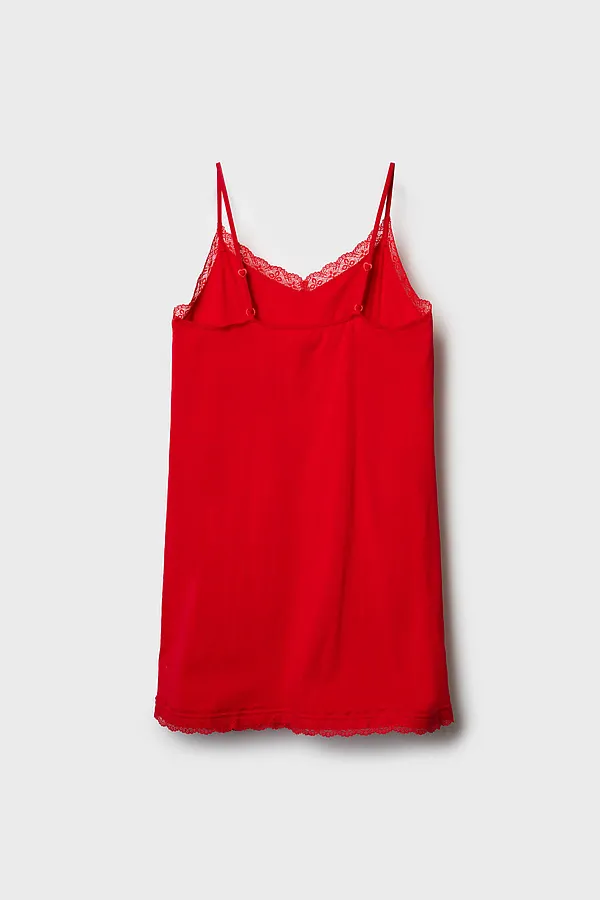 Сорочка ночная текстильная для женщин PLAYTODAY, красный - фото 2
