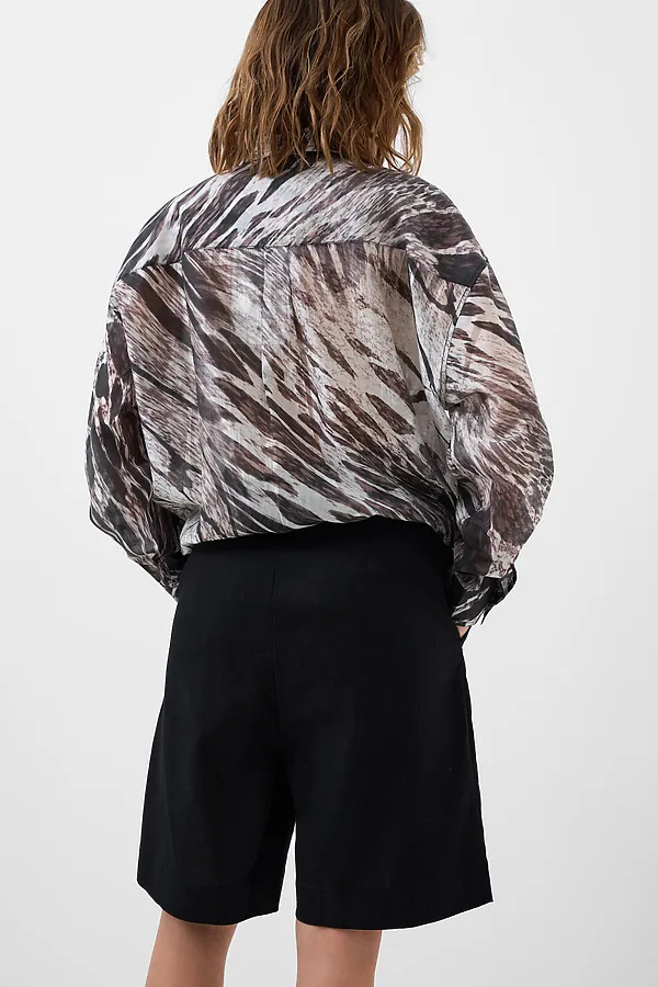 Шорты текстильные для женщин PLAYTODAY, черный - фото 2