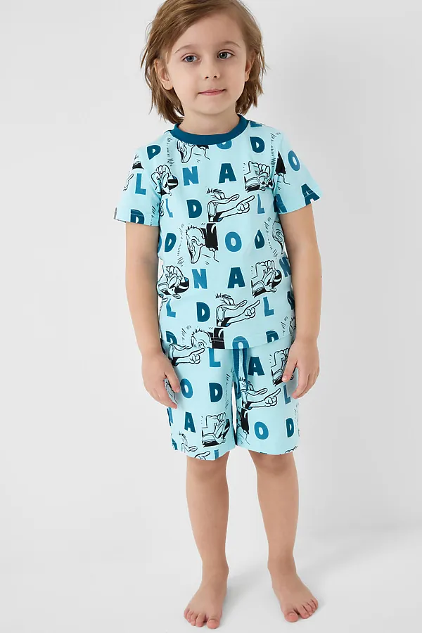 Пижама трикотажная для мальчиков PLAYTODAY, синий,темно-зеленый,черный - фото 2