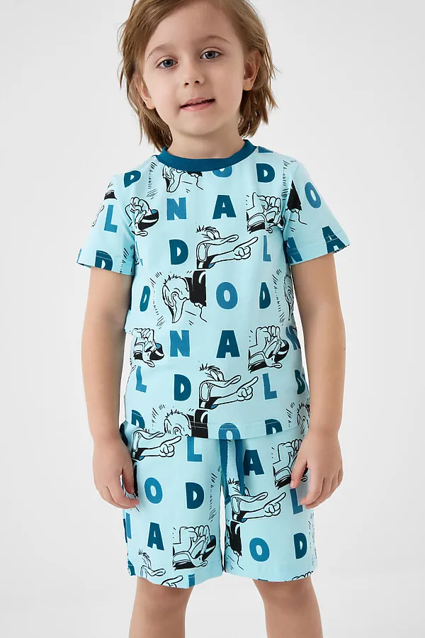 Пижама трикотажная для мальчиков PLAYTODAY, синий,темно-зеленый,черный - фото 2