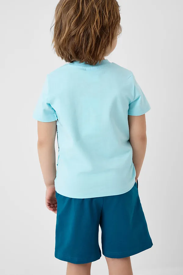 Пижама текстильная для мальчиков PLAYTODAY, голубой,темно-зеленый - фото 2