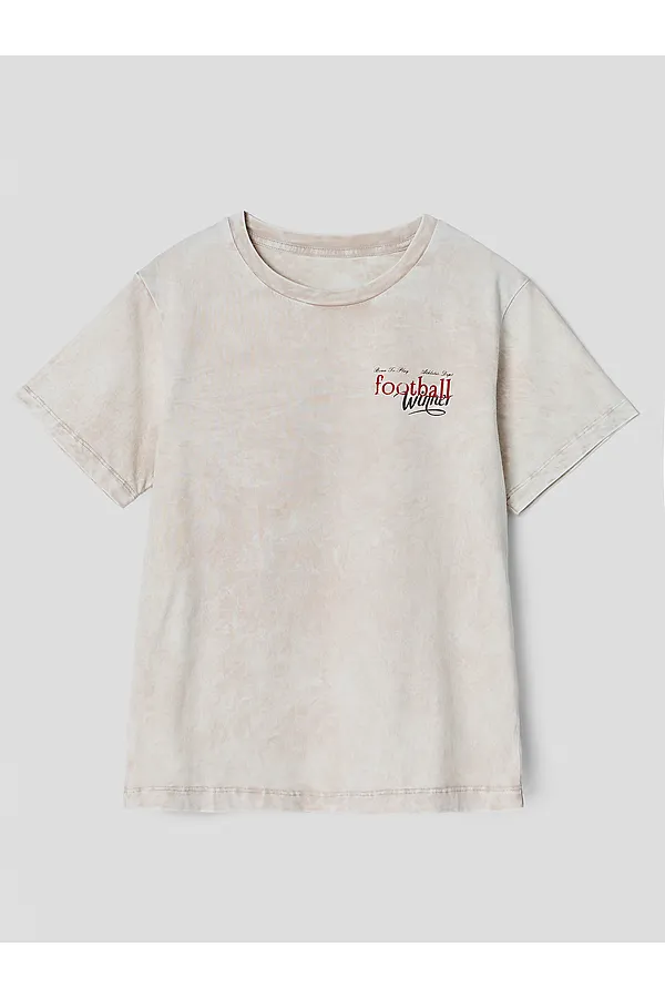 Футболка для мальчиков MARK FORMELLE, acid wash платина +печать - фото 2