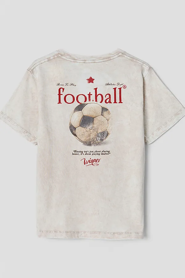 Футболка для мальчиков MARK FORMELLE, acid wash платина +печать - фото 2