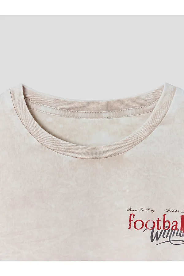 Футболка для мальчиков MARK FORMELLE, acid wash платина +печать - фото 2