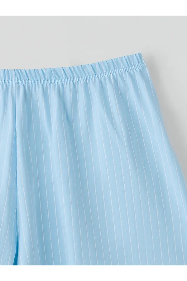 Комплект женский (джемпер, шорты) MARK FORMELLE, голубое небо +полоска на голубом - фото 2