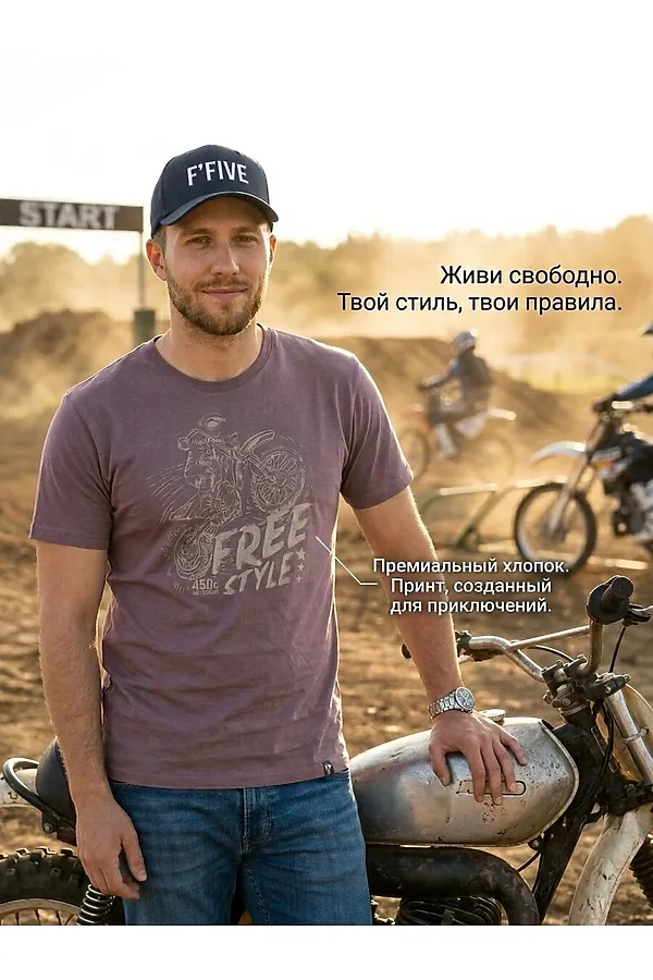 Футболка F5, сливовый - фото 2