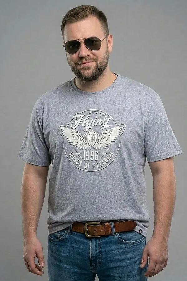 Футболка F5, серый меланж - фото 2