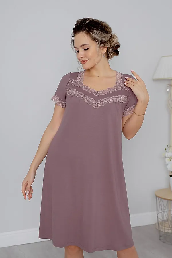 Сорочка Барбара НАТАЛИ, коричневый - фото 2