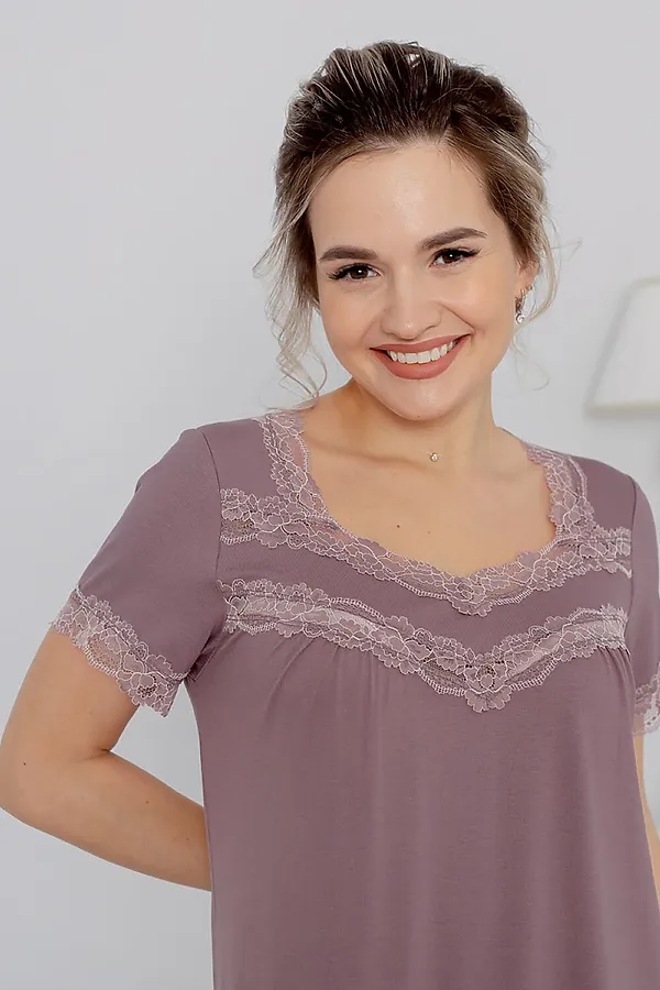 Сорочка Барбара НАТАЛИ, коричневый - фото 2