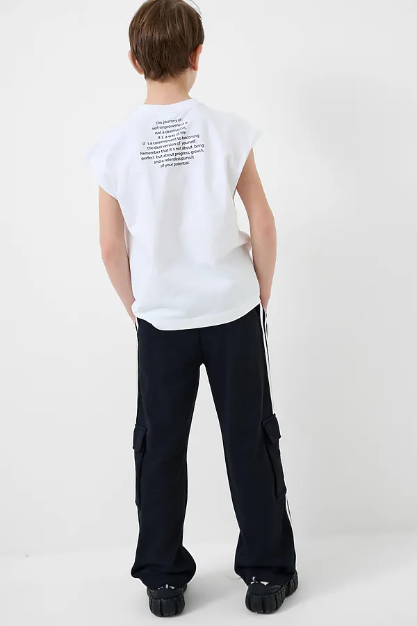 Брюки трикотажные для мальчиков PLAYTODAY, черный - фото 2