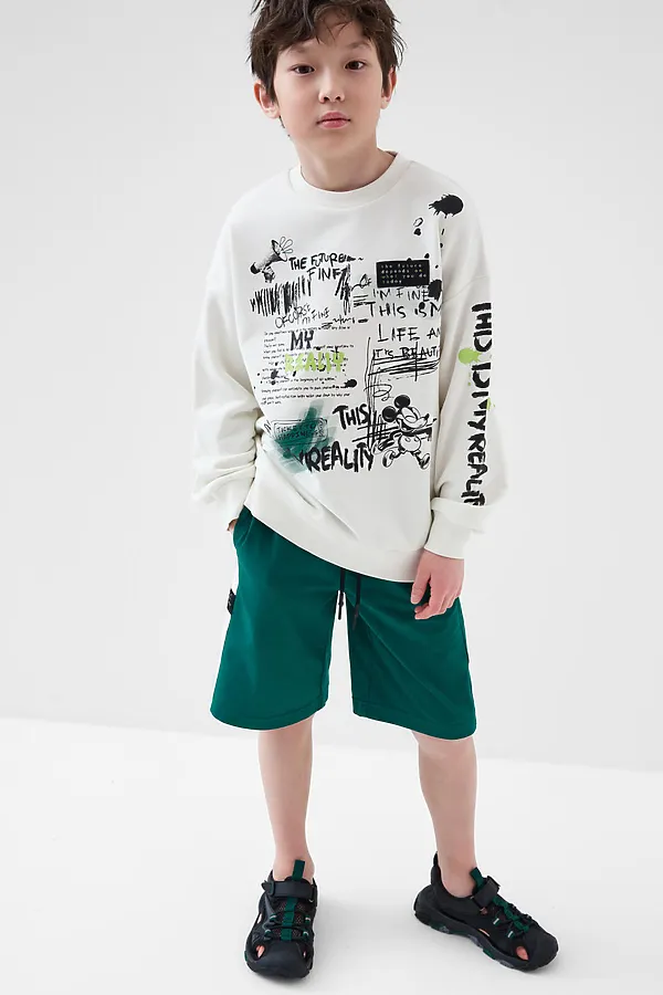 Толстовка трикотажная для мальчиков PLAYTODAY, белый - фото 2